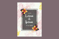 Floral frame background with watercolor space design Product Image 1