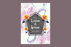 Floral frame background with watercolor space illustration Product Image 1
