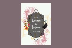 Floral frame background with watercolor space template Product Image 1