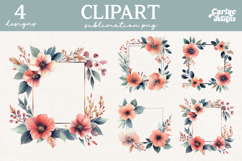 Floral Frame Clipart PNG