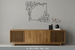 Periwinkle Floral Frame for Decoration SVG Product Image 1