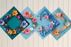 Floral Frame Digital Paper Bundle Product Image 3