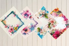 Floral Frame Digital Paper Bundle Product Image 3
