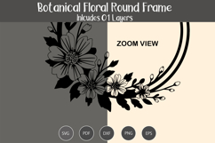 Botanical Floral Round Frame SVG Product Image 2