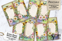 Floral Frame Skinny Junk Journal Pages Product Image 1