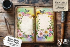 Floral Frame Skinny Junk Journal Pages Product Image 2
