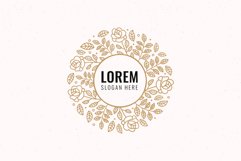 Floral Frame Vintage Monogram Logo Template Product Image 1