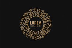 Floral Frame Vintage Monogram Logo Template Product Image 2