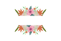 Floral frame wreath set wedding invitation card decorative Product Image 1