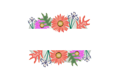 Floral frame wreath set wedding invitation card design Product Image 1