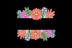 Floral frame wreath set wedding invitation card design Product Image 2