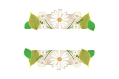 Floral frame wreath set wedding invitation card ornament Product Image 1