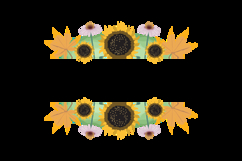 Floral frame wreath set wedding invitation card vector Product Image 2