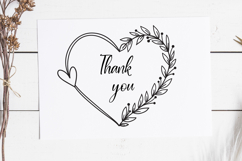 Floral Wreath Svg Cut File. Heart Leaves Frame Png Clipart. Product Image 2