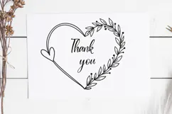 Floral Wreath Svg Cut File. Heart Leaves Frame Png Clipart. Product Image 2