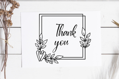 Floral Wreath Svg Cut File. Square Leaves Frame Png Clipart. Product Image 2
