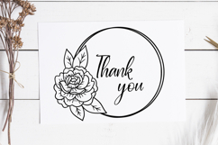 Flowers Wreath Svg Cut File. Circle Floral Frame Png Clipart Product Image 2