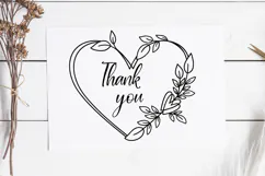 Floral Wreath Svg Cut File. Heart Leaves Frame Png Clipart. Product Image 2