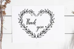 Floral Wreath Svg Cut File. Heart Leaves Frame Png Clipart. Product Image 2