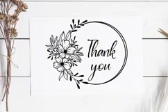 Flowers Wreath Svg Cut File. Circle Floral Leaves Frame Png. Product Image 2