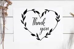 Floral Wreath Svg Cut File. Heart Leaves Laurel Frame Png. Product Image 2