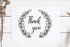 Floral Border Svg Cut File. Circle Leaves Frame Png Clipart. Product Image 2