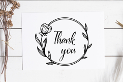 Flower Wreath Svg Cut File. Circle Floral Frame Png Clipart Product Image 2
