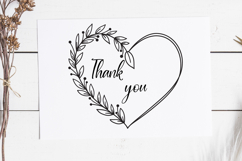 Floral Wreath Svg Cut File. Heart Leaves Frame Png Clipart. Product Image 2