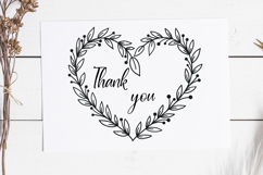 Floral Wreath Svg Cut File. Heart Leaves Frame Png Clipart. Product Image 2
