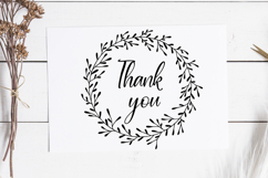 Circle Floral Wreath Svg Cut File. Leaves Frame Png Clipart Product Image 2