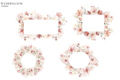 Watercolor Wedding Floral Clipart Set Product Image 4