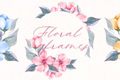 Watercolor Floral PNG Frames. Sublimation clipart Product Image 1