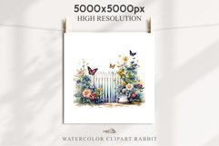 Floral Garden Fence Farm Flower Clipart PNG Scrapbooking Nursery Watercolor Transparent wedding invitation shirt designs sublimation printable digital bloom watercolor white floral garden fence, flowers clipart, sublimation nursery drawing, invitation