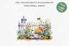 Floral Garden Fence Farm Flower Clipart PNG Scrapbooking Nursery Watercolor Transparent wedding invitation shirt designs sublimation printable digital bloom watercolor white floral garden fence, flowers clipart, sublimation nursery drawing, invitation