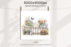 Floral Garden Fence Farm Flower Clipart PNG Scrapbooking Nursery Watercolor Transparent wedding invitation shirt designs sublimation printable digital bloom watercolor white floral garden fence, flowers clipart, sublimation nursery drawing, invitation