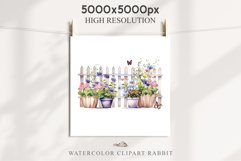 Floral Garden Fence Farm Flower Clipart PNG Scrapbooking Nursery Watercolor Transparent wedding invitation shirt designs sublimation printable digital bloom watercolor white floral garden fence, flowers clipart, sublimation nursery drawing, invitation