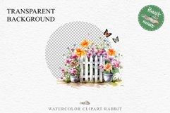 Floral Garden Fence Farm Flower Clipart PNG Scrapbooking Nursery Watercolor Transparent wedding invitation shirt designs sublimation printable digital bloom watercolor white floral garden fence, flowers clipart, sublimation nursery drawing, invitation