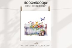 Floral Garden Fence Farm Flower Clipart PNG Scrapbooking Nursery Watercolor Transparent wedding invitation shirt designs sublimation printable digital bloom watercolor white floral garden fence, flowers clipart, sublimation nursery drawing, invitation