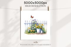 Floral Garden Fence Farm Flower Clipart PNG Scrapbooking Nursery Watercolor Transparent wedding invitation shirt designs sublimation printable digital bloom watercolor white floral garden fence, flowers clipart, sublimation nursery drawing, invitation