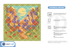 Floral Garden Path to The Lake 3D Layered Paper Cut Product Image 4