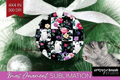 Floral Ghost Halloween Ornament PNG Spooky Season PNG Product Image 1
