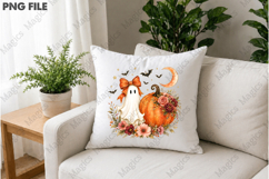 Floral Ghost Halloween Pumpkin Png Product Image 3