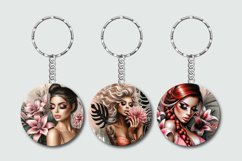 Floral Girl Keychain Bundle - Flowers Keychain Sublimation