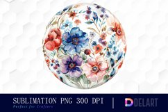 Floral Globe Watercolor Clipart Product Image 1