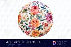 Floral Globe Watercolor Clipart Product Image 1