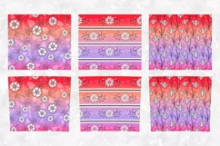 Floral Gradient Skinny Tumbler Wrap / Red, Pink, Purple Product Image 3