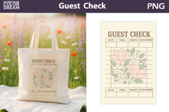 Vintage Magnolia Guest Check | Junk Journal Printable Product Image 1