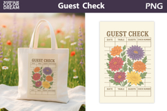 Vintage Asters Guest Check | Junk Journal Printable Product Image 1