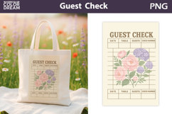 Vintage Peony Guest Check | Junk Journal Printable Product Image 1