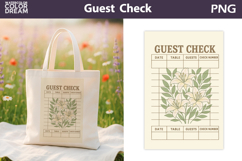 Vintage Lilly Guest Check | Junk Journal Printable Product Image 1